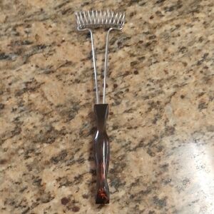 Brown and Silver Hair Pick Comb